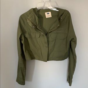 hooded crop jacket